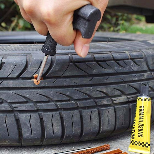 Avizar Tubeless Tire Repair Kit Hand Tools Sealing Plugs Black Silver