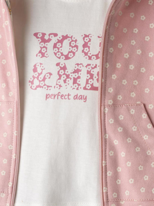 Kids' Set with Pants Winter 3pcs Pink