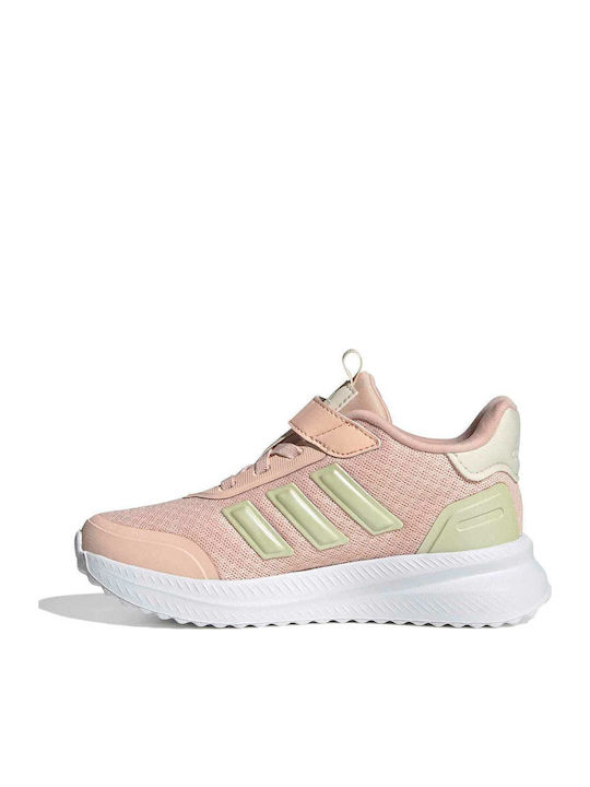 Kids Sports Shoes Running with Hoop & Loop Closure Pink