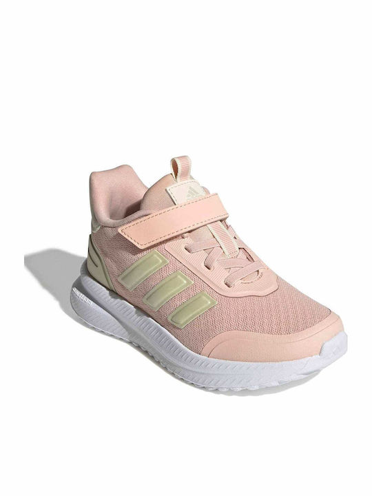 Kids Sports Shoes Running with Hoop & Loop Closure Pink