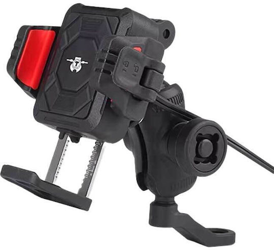 Motorrad Handyhalterung 2 Klemmhalterungen Anti-Vibration 15w Kabelloses Laden Typ-c Anschluss