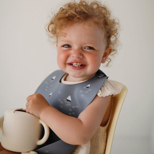 Mushie Silicone Baby Container for 6+ months Gray