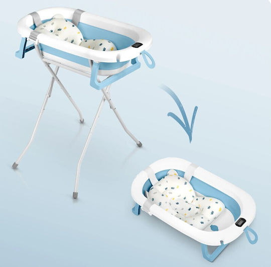 Ricokids Μπανιέρα Μωρού με Βάση με Θερμόμετρο Γαλάζια