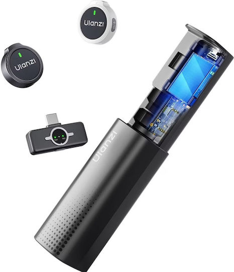 Ulanzi A21 Wireless Microphone Flyout for Mobile in White Color Black & White