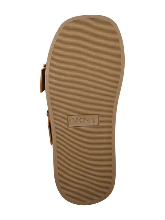 Women's Flat Sandals Flatforms in Tabac Brown Color