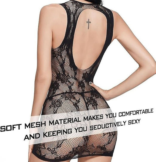 SMD Noir Temptation Intimate Series Schwarze Spitze Dessous Mini Kleid One Size
