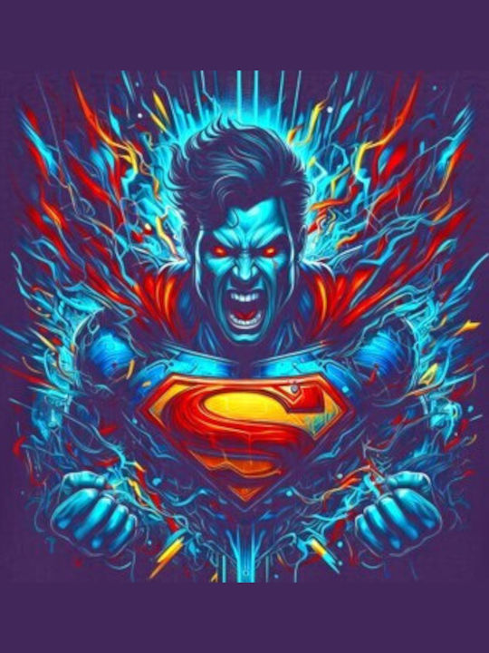 Superman T-shirt Energetic Burst Bedruckte Blusen Lila