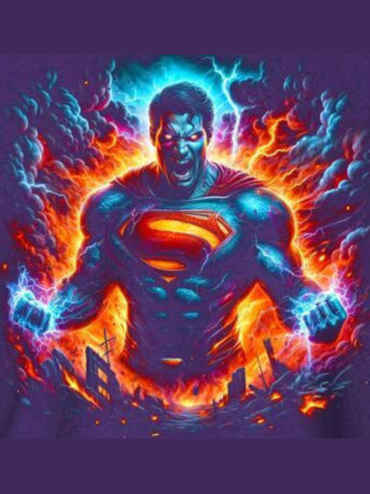 Crewneck Φούτερ Superman Unleashed Power Pop Culture Purple Crewneck Φούτερ Superman Unleashed Power Pop Culture Purple