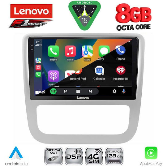 Lenovo Ηχοσύστημα Αυτοκινήτου για Volkswagen Eos / Scirocco 2006 με Clima (Bluetooth/USB/WiFi/GPS/Apple-Carplay/Android-Auto) με Οθόνη Αφής 9"