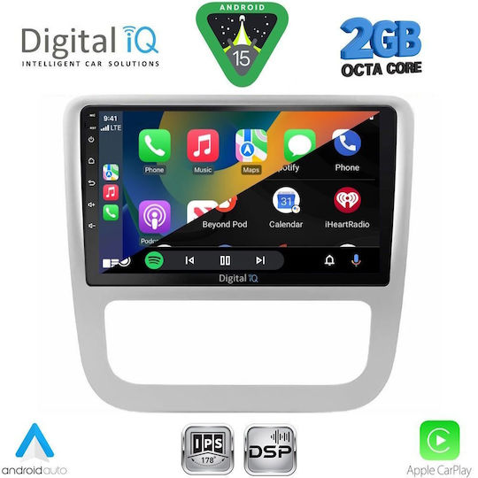 Digital IQ Car Audio System for Volkswagen Eos / Scirocco 2006 with Clima (Bluetooth/USB/WiFi/GPS/Apple-Carplay/Android-Auto) with Touch Screen 9"