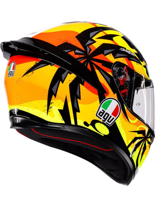 AGV K1 S Tropicrush Black/Orange Κράνος Μηχανής Full Face ECE 22.06 1500gr