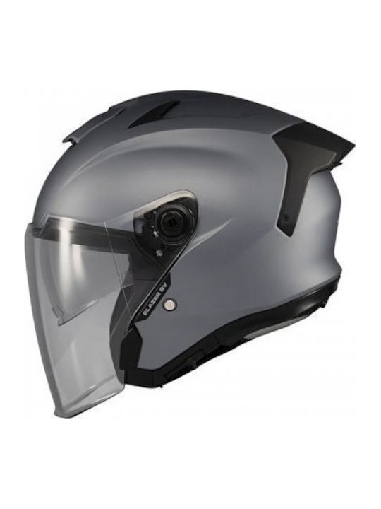 Axxis Blazer SV Titanium Mat Motorcycle Helmet Jet ECE 22.06 1550gr with Sunvisor