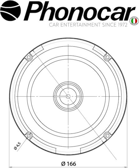 Phonocar Car Speaker Set 6.5" with 30W RMS (2 Way)