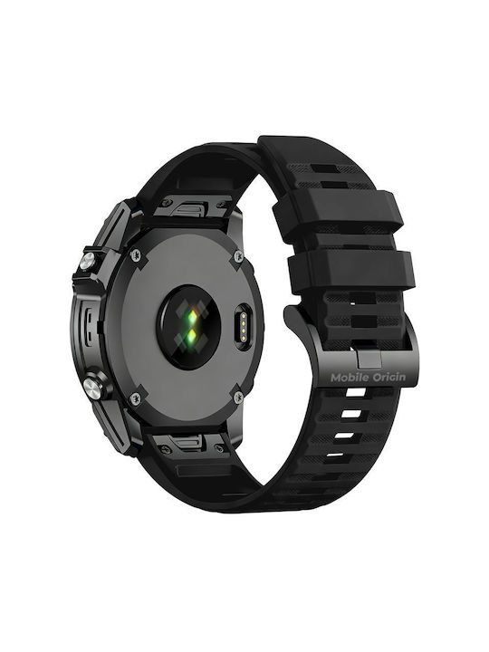 Mobile Origin Easy Strap Силиконова Каишка За Часовник 22mm Черна Mo-ess-22-blk Mobile Origin Easy Strap Силиконова Каишка За Часовник 22mm Черна Mo-ess-22-blk