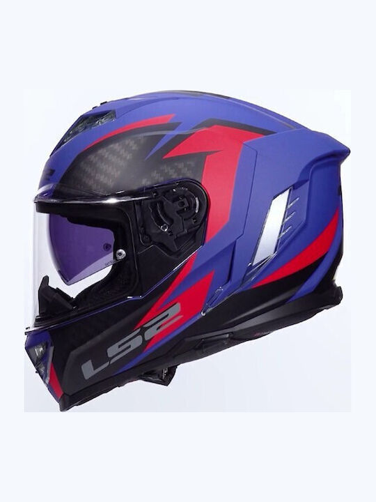 LS2 FF818 Storm III Dynamo Blue/Red Motorcycle Helmet Full Face ECE 22.06 1600gr with Pinlock and Sunvisor