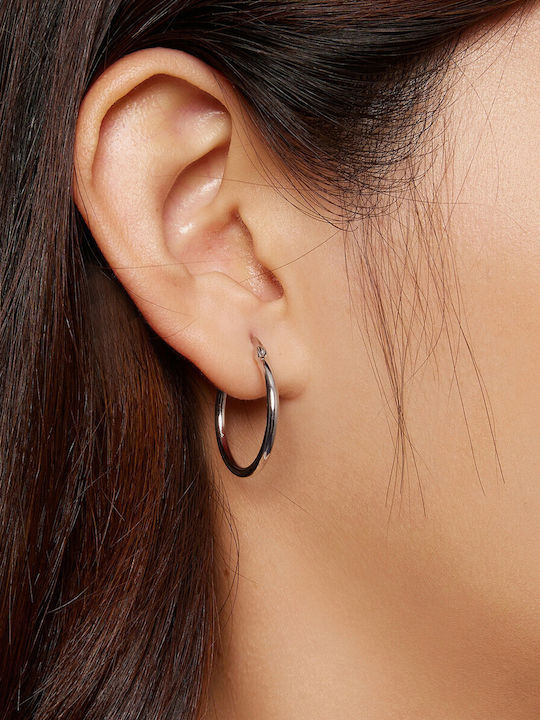 Daskalakis Earrings Hoops made of Silver