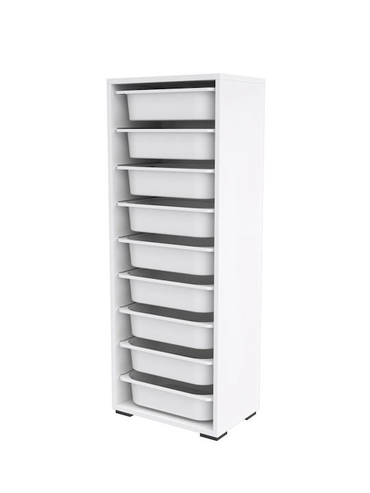 Comodă pentru copii Gri cu 9 sertare 45.5x30x122buc