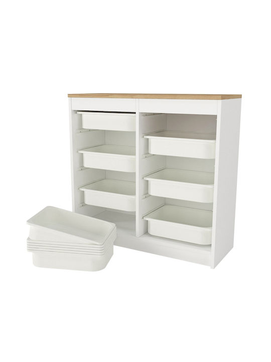 Comodă pentru copii Alb 89x34x85buc