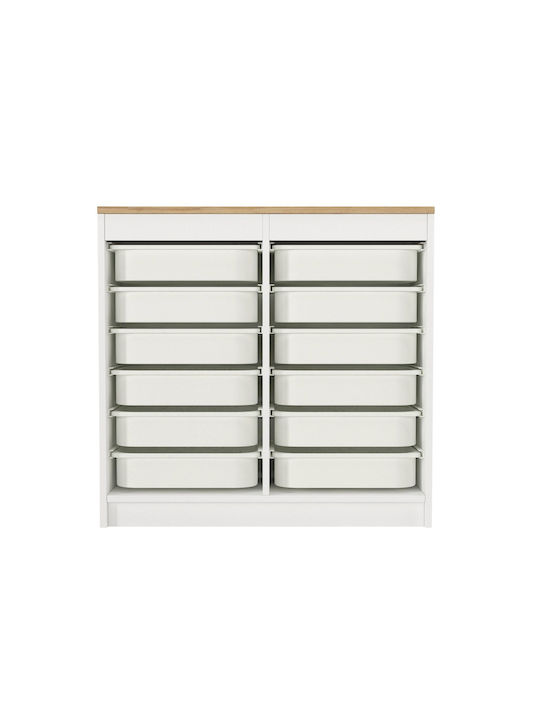 Comodă pentru copii Alb 89x34x85buc