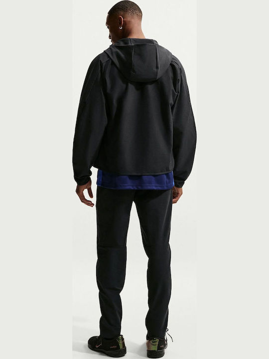 Geacă Cu Glugă Tech Fleece Neagră