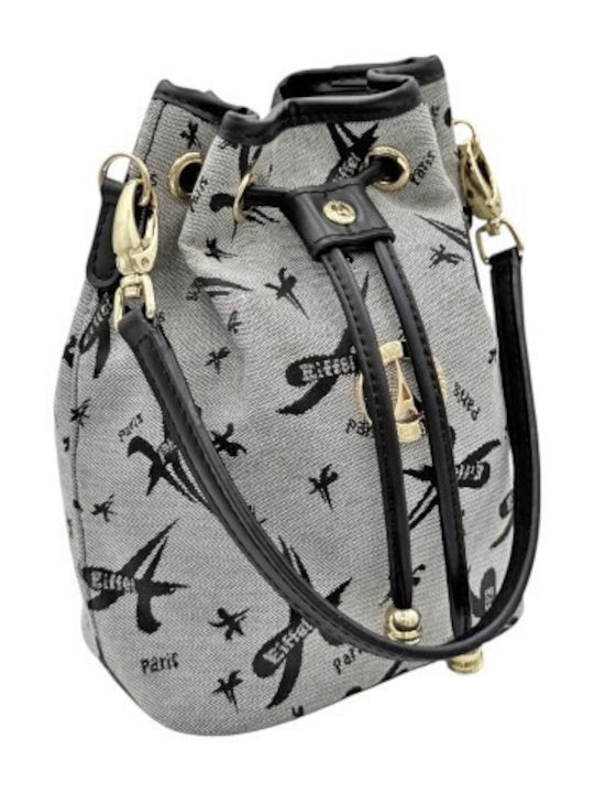 Fabric Women's Drawstring Bag Grey