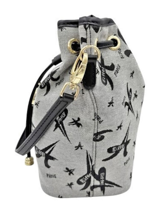 Fabric Women's Drawstring Bag Grey