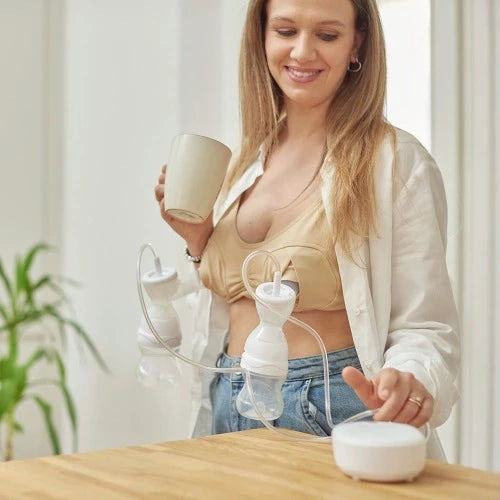 Nuvita Electric Double Breast Pump Materno Smart Doppio Battery and Electric White 150ml NU-ALTL0053