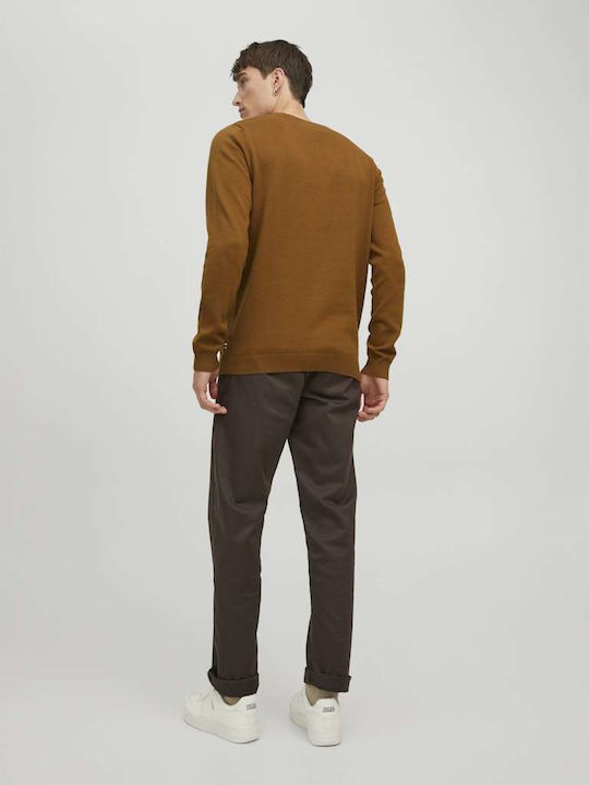 Jack & Jones Pulover Cu Guler Rotund Taba