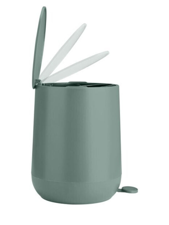 Estia Fjord Plastic Bathroom Basket Soft Close 5lt Green