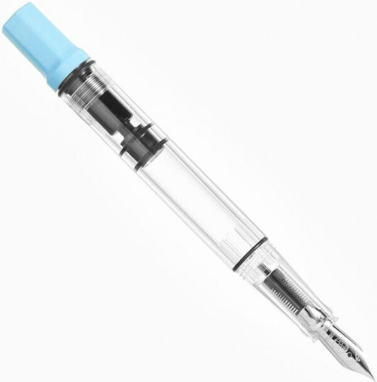 Twsbi Piston Filling Πένα Καλλιγραφίας Extra Fine Γαλάζια με Κόκκινο Μελάνι