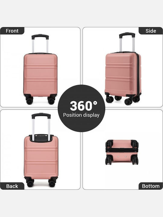 Miss Lulu Cabin Hard Travel Suitcase Nude with 4 Wheels Height 45cm
