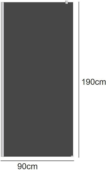 Bronze Art Cabin for Shower with Sliding Door 90x190cm Bronze Chrome