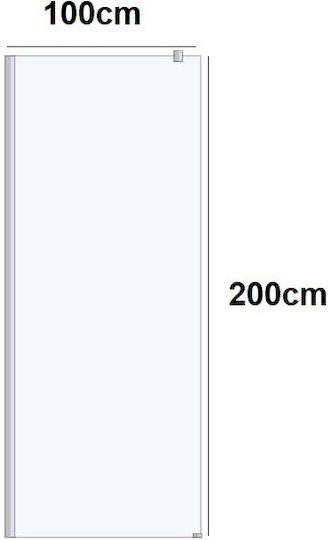 Piccadilly Καμπίνα Ντουζιέρας με Συρόμενη Πόρτα 100x200cm Clear Glass Black Piccadilly Καμπίνα Ντουζιέρας με Συρόμενη Πόρτα 100x200cm Clear Glass Black