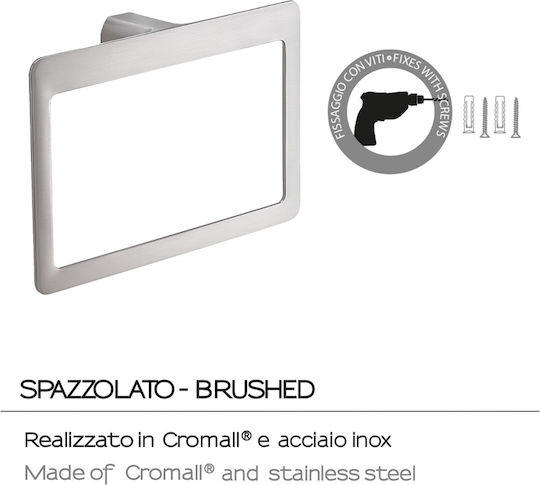 Gedy Pirinei Pi70 Ring Badezimmer Einzeln Schrauben Inox Silber