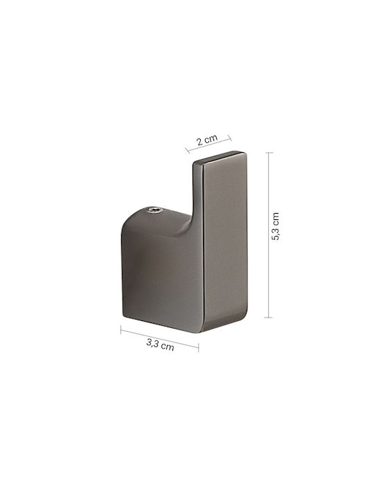 Gedy Pirinei Double Wall-Mounted Bathroom Hook Silver