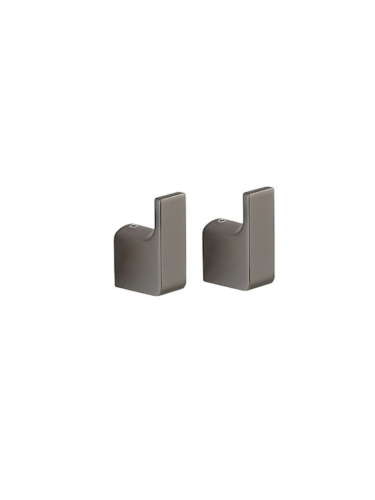 Gedy Pirinei Double Wall-Mounted Bathroom Hook Silver