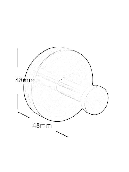 Vado Single Wall-Mounted Bathroom Hook Black