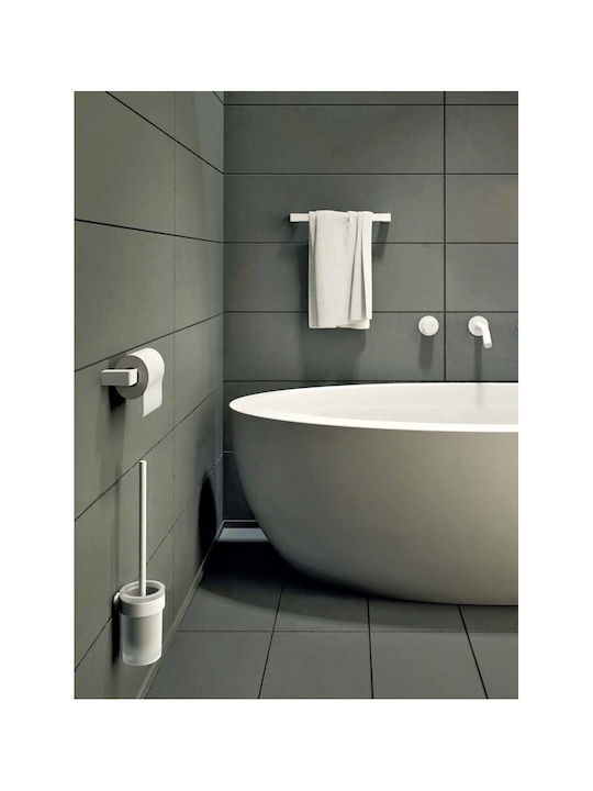 Gedy Pi23 Double Wall-Mounted Bathroom Rail Inox White