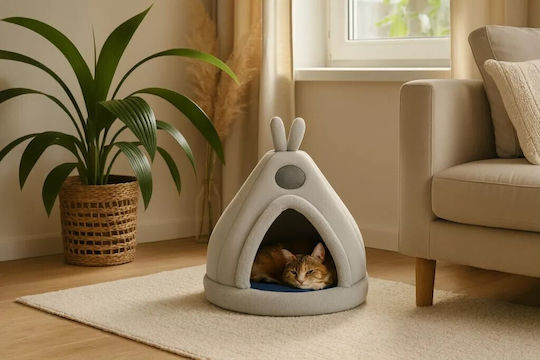 Dog Cat Bed Zola Soft Material Comfortable Cushion 45 X 45 X 42 Cm Gray