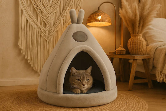 Dog Cat Bed Zola Soft Material Comfortable Cushion 45 X 45 X 42 Cm Gray
