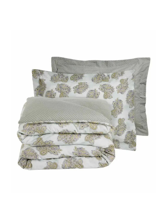 Das Home Set Baumwoll-Bettbezug 160x240cm Einzel mit Kissenbezug Happy Mint