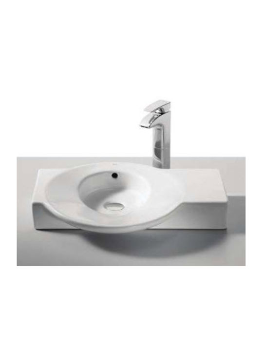 Roca Urbi Επικαθήμενος Νιπτήρας Πορσελάνης 60x45cm Λευκός