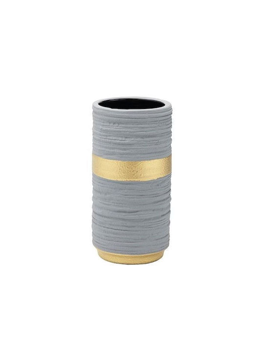 Decorative Vase Gray 12x12x23cm