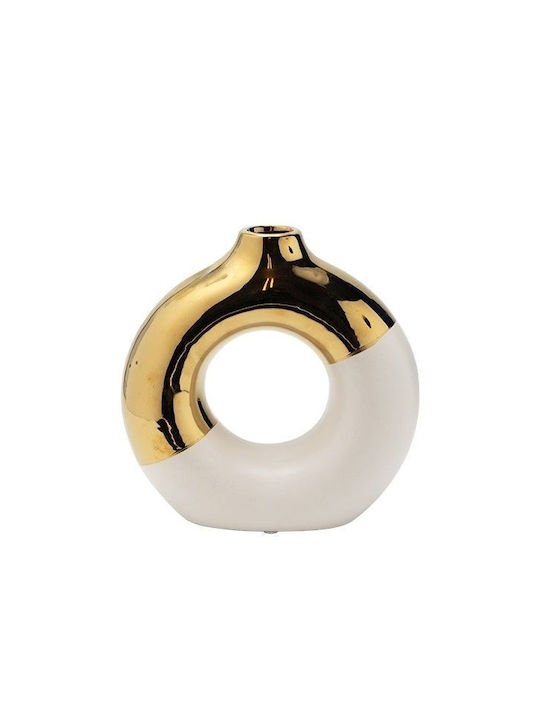 Decorative Vase White 20.5x7.5x20.5cm