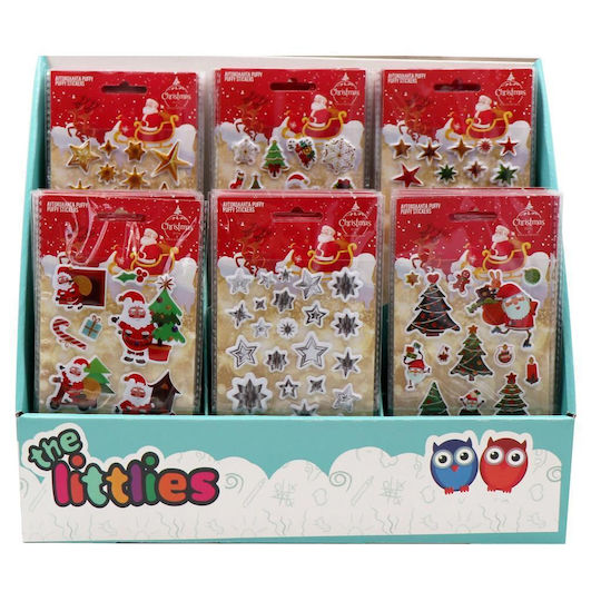 Weihnachtsaufkleber Cristmans Tree Puffy Glitter