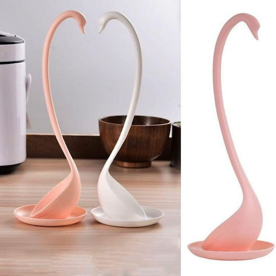 Uncle George Deep Plastic Pink Soup Spoon