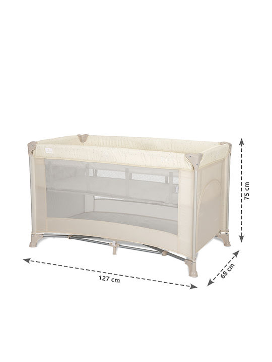 Lorelli Torino Кошара за Игра 2 Нива с Матрак Розова 120x60см