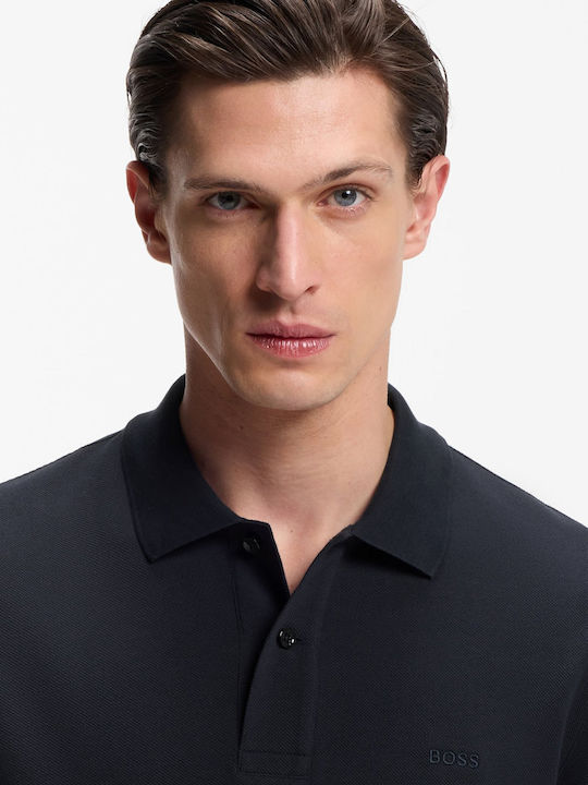 Pallas Pallas Polo Short Sleeve Blouse Dark Blue