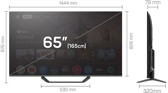 Tesla Smart Τηλεόραση 65" 4K UHD QLED Q65E655GUS HDR (2025)