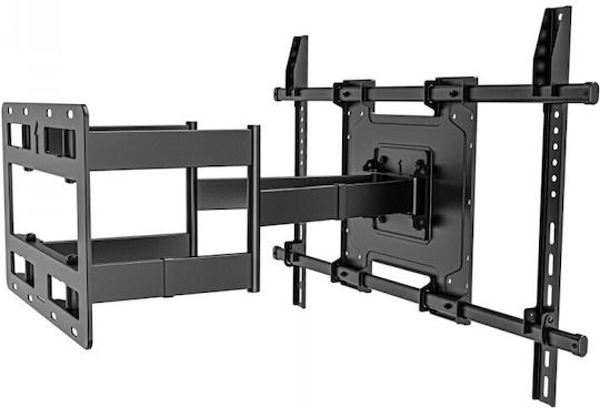 Techly Tv Mount Ultra Slim Επικλινόμενη Βάση Διπλό Βραχίονα Tv 65”-110” Full-motion Έως 120kg